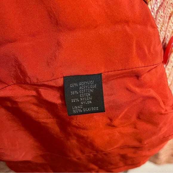 LAFAYETTE 148 Orange Tweed Blazer Size 14 - Picture 10 of 15